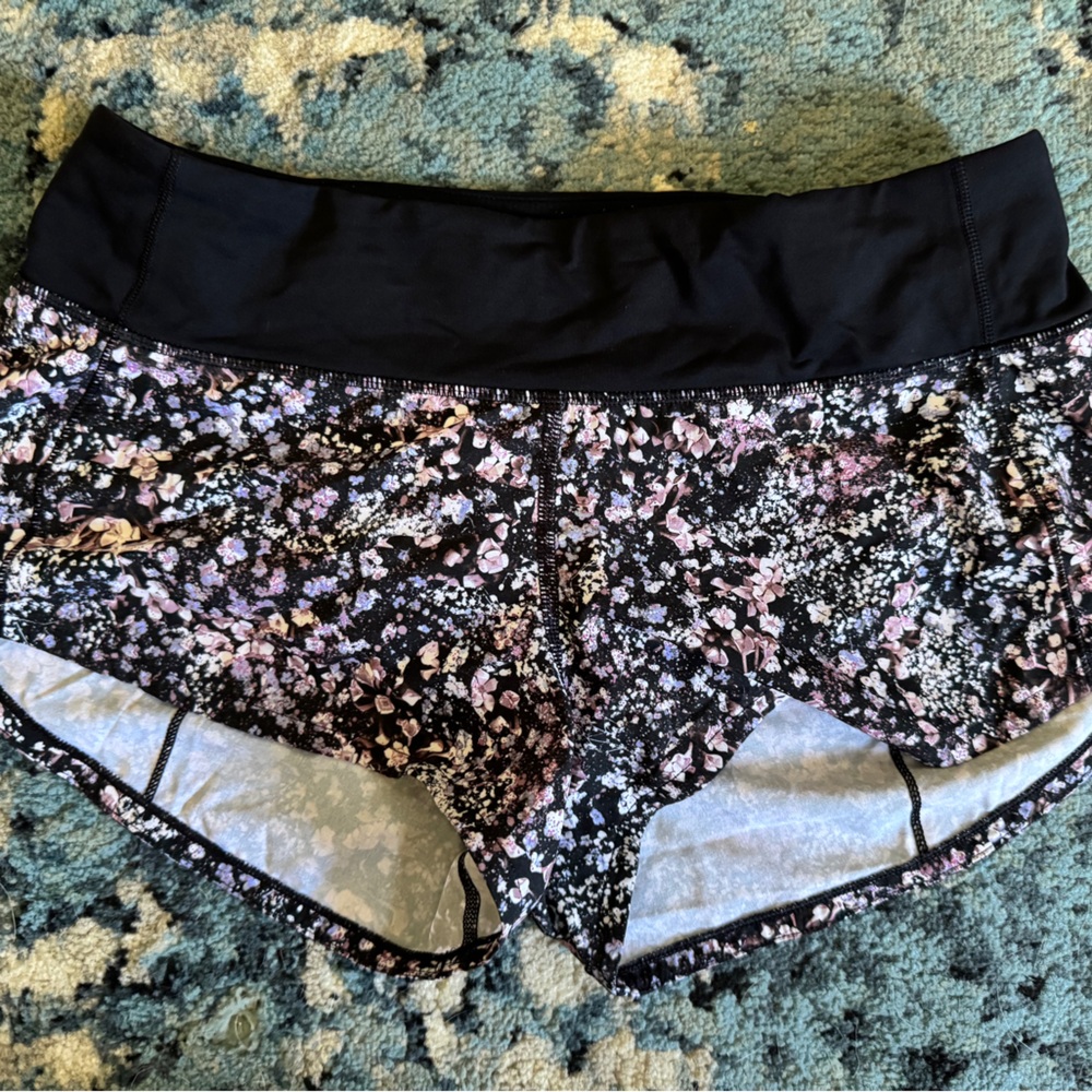 Lululemon Speed Up Shorts – Size 4 (Floral Print, Gently Used)